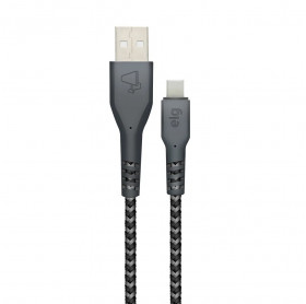 CABO USB MACHO PARA USB-C ELG NYLON BALISTICO 1 MT PRETO TC10BL