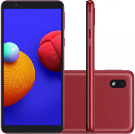 APARELHO CELULAR SMARTPHONE SAMSUNG GALAXY A01 RED QUAD CORE 32GB/2GBRAM/TEL 5.3