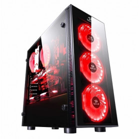 GABINETE ATX REDRAGON GC-601 SIDESWIPE PRETO RGB VIDRO LATERAL E FRONTAL S-FONTE