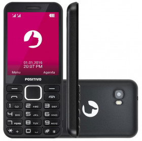 APARELHO CELULAR POSITIVO P28 DUAL CHIP TELA 2.8 PRETO