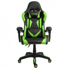 CADEIRA GAMER XZONE CGR-01 ALMOFADA PARA LOMBAR E PESCOCO PRETA/VERDE