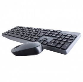 TECLADO E MOUSE SEM FIO MULTILASER CINZA/PRETO TC245 