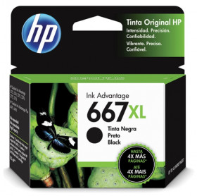 CARTUCHO HP 667XL 8ML PRETO 3YM81AL 2376/2776/6476