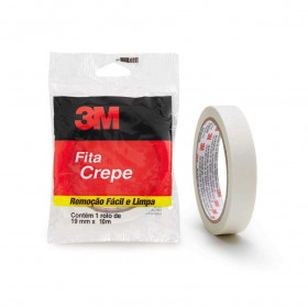 FITA CREPE 19 MM X 10M  2314 BRANCA 3M UNIDADE