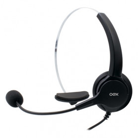 FONE COM MICROFONE RJ11 OEX HS101 CALL PRETO - IDEAL PARA CALL CENTER 