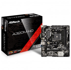 PLACA MAE ASROCK A320M-HD AMD AM4 DDR4 2400/2133 M.2 VGA HDMI