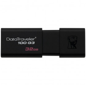 PEN DRIVE 32GB DT100G3/32GB KINGSTON USB 3.0 PRETO