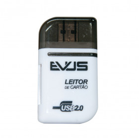 LEITOR USB DE CARTAO DE MEMORIA EVUS LC-02 BRANCO MS/MS DUO/SD/MMC/M2/T-FLASH