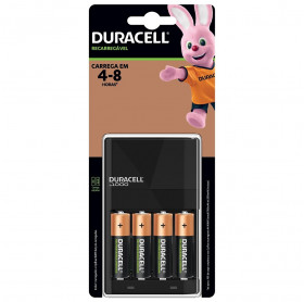 CARREGADOR DE PILHAS DURACELL AA/AAA C/ 4 PILHAS AA 2500MAH