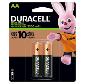 PILHA RECARREGAVEL AA C/2 DURACELL 2500MAH 1.2V DX1500