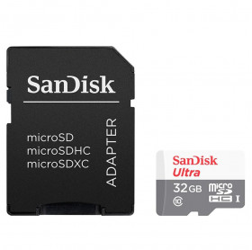 CARTÃO DE MEMORIA 32GB SANDISK ULTRA MICRO SDHC UHS-I 100MB/S SDSQUNR-032G-GN3MA