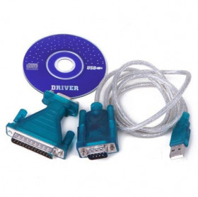 CABO CONVERSOR USB 2.0 SERIAL MACHO DB25 DB09 - RS232 CBC.314