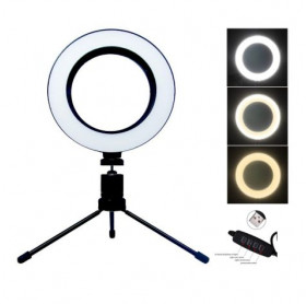 RING LIGHT ILUMINADOR LED ANEL 6,5 POL COM TRIPE COM SUPORTE CELULAR TP.3801