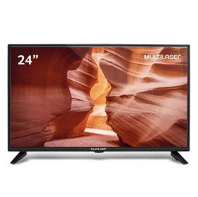 MONITOR TV LED 24 MULTILASER TL016 WIDE HD VGA/HDMI/USB/RCA VESA PRETO
