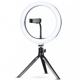 RING LIGHT ILUMINADOR 120 LEDS ANEL 10 POL TRIPE SUPORTE CELULAR EXBOM ILUM-R10 