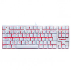 TECLADO USB GAMER REDRAGON KUMARA MECANICO K552W-2 PT-BROWN BRANCO