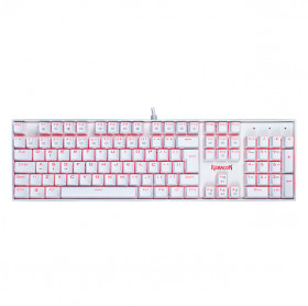 TECLADO USB GAMER REDRAGON MITRA MECANICO SWITCH BLUE K551W BRANCO