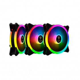 KIT COOLER GABINETE 3 FANS RGB GAMDIAS AEOLUS M2-1203 LITE 120X25 