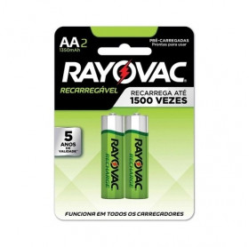 PILHA RECARREGAVEL AA C/2 RAYOVAC 1350MAH LD715-2BR