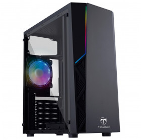 GABINETE ATX T-DAGGER TGC-P02B PRETO LATERAL ACRILICO S/FONTE