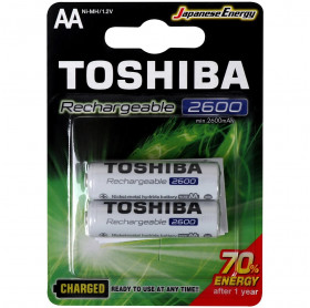 PILHA RECARREGAVEL AA 1,2V 2600MAH TNH6GAE TOSHIBA C/2 TNH-6GAE BP-2C 