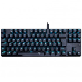 TECLADO USB GAMER MECANICO T-DAGGER BORA SWITCH AZUL LED VERDE T-TGK313-BL 