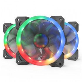 KIT COOLER GABINETE 3 FANS RGB REDRAGON GC-F008 120X25MM