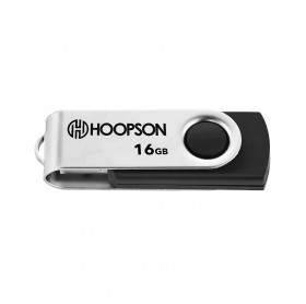 PEN DRIVE 16GB HOOPSON PRETO/PRATA PEN-001-16