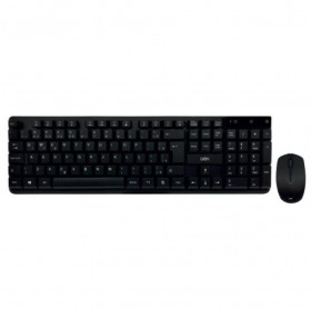 TECLADO E MOUSE SEM FIO OEX TM407 WORK PRETO - PILHA AA (NÃO INCLUSAS)