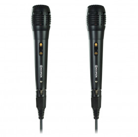 MICROFONE COM FIO P10 HOOPSON C/2 MIC-001 CABO 3 MT PRETO