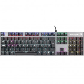 TECLADO USB MECANICO GAMER FORTREK RBW BLACK HAWK DARK GREY
