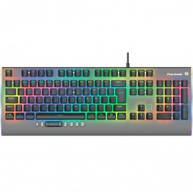 TECLADO USB MECANICO GAMER FORTREK RGB CRUISER DARK GREY - F.LINHA