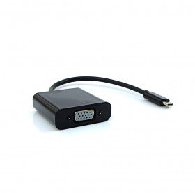 CABO ADAPTADOR USB-C MACHO PARA VGA FEMEA PLUSCABLE PRETO ADP-302BK      