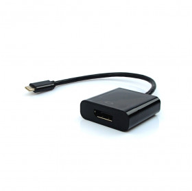 CABO ADAPTADOR USB-C MACHO PARA DISPLAYPORT FEMEA PLUSCABLE PRETO ADP-304BK   