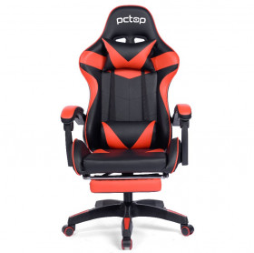 CADEIRA GAMER PCTOP RACER SE1006 VERMELHA PESCOÇO E LOMBAR APOIO DE PES