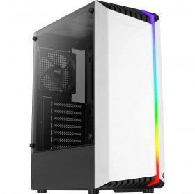 GABINETE ATX GAMER AEROCOOL BIONIC V1 BRANCO/PRETO LAT VIDRO TEMPERADO - S/FONTE