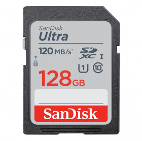 CARTÃO DE MEMORIA CAMERA 128GB SDXC UHS-I ULTRA SANDISK SDSDUNR-128G-GN6IN