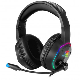 FONE C/ MICROFONE GAMER FORTREK RGB BLACKFIRE PRETO