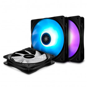 KIT COOLER GABINETE 3 FANS RGB DEEPCOOL RF120 120X25 