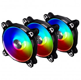 KIT COOLER GABINETE 3 FANS RGB LIAN LI BR DIGITAL 3R PRETO 120X27