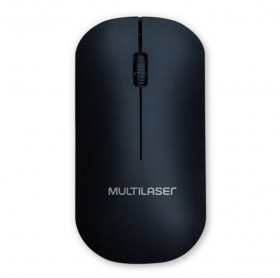 MOUSE SEM FIO SLIM MULTILASER 1200 DPI PRETO MO307 - SEM PILHA