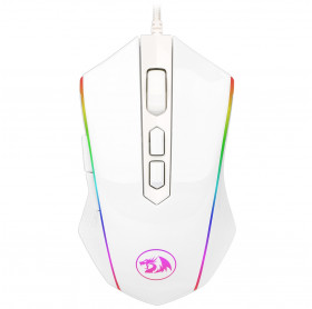 MOUSE USB GAMER REDRAGON M710W MEMEANLION RGB 10.000 DPI BRANCO