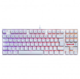 TECLADO USB GAMER REDRAGON KUMARA MECANICO K552W-RGB PT-BLUE BRANCO