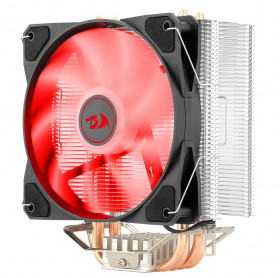 COOLER PARA CPU REDRAGON TYR PRETO LED VERMELHO INTEL AMD 120MM CC-9104R