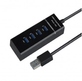 HUB USB 3.0 4 PORTAS LEHMOX LEY-200 PRETO