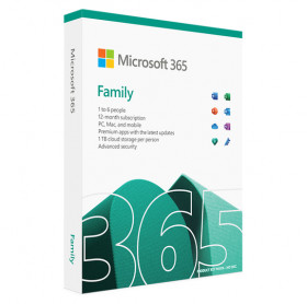 MICROSOFT 365 FAMILY ATE 6 USUARIOS 6GQ-01543 (OFFICE) - ASSINATURA ANUAL