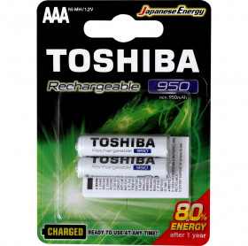 PILHA RECARREGAVEL AAA 1,2V 950MAH TNH3GAE TOSHIBA C/2 TNH-03GAE BP-2C