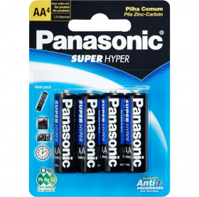 PILHA COMUM AA/4 PANASONIC SUPER HYPER UM-3SHS