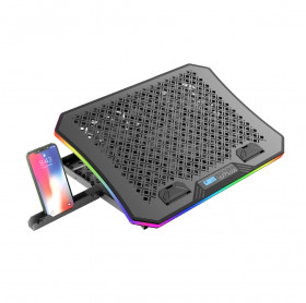 SUPORTE PARA NOTEBOOK ATE 17.3 C3 TECH GAMER RGB PRETO NBC-600BK