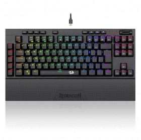 TECLADO USB GAMER REDRAGON VISHNU RGB MECANICO SWITCH VERMELHO K596RGB PT-RED 